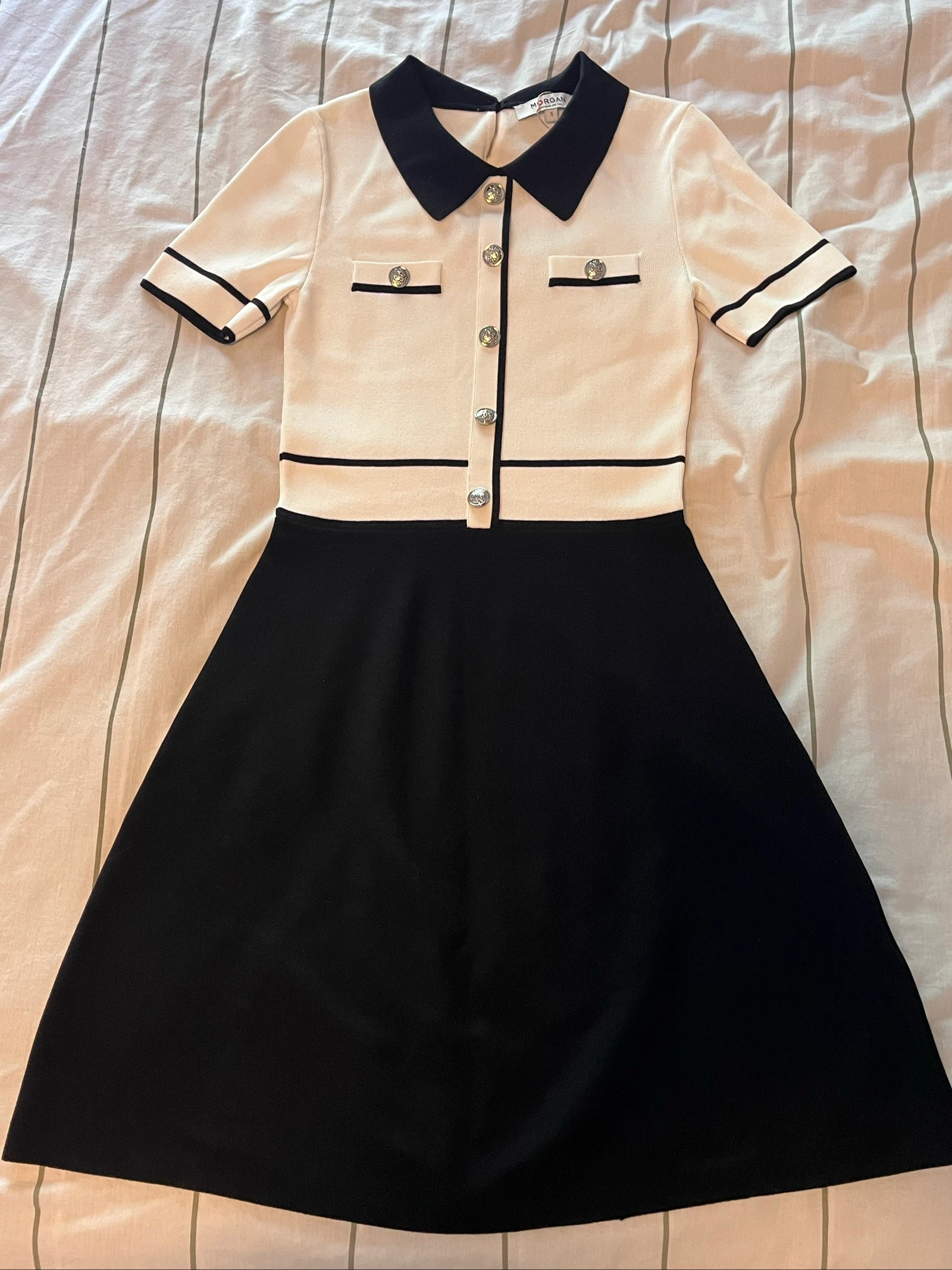 Vestido Morgan branco e preto / 241-RMCHIC tamanho 36 – photo 2
